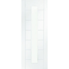 XL Joinery Palermo 1 Light Internal White Primed Glazed Door with Clear Glass White Finish