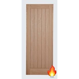 Door Giant Cottage-Style Unfinished Oak Veneered FD30 Internal Fire Door