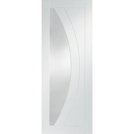 XL Joinery Internal White Primed Salerno FD30 Fire Door with Clear Glass White Finish