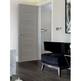 JB Kind Tigris Lava 5 Panel Pre-Finished Grey Laminate Internal Door alternative
