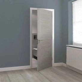 JB Kind Tigris Lava Laminated Grey FD30 Fire Door alternative