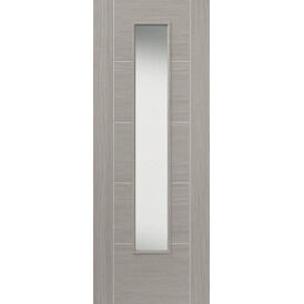 JB Kind Tigris Lava 1 Light Glazed Grey Laminate Internal Door