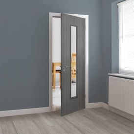 JB Kind Pintado 1 Light Grey Painted Glazed Internal Door alternative