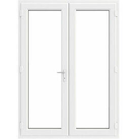 Crystal White uPVC Clear Triple Glazed Left Hand Master French Door