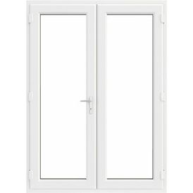 Crystal White uPVC Clear Triple Glazed Left Hand Master French Door