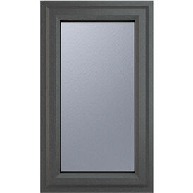 Crystal Right Hand Side Hung uPVC Casement Triple Glazed Window - Grey