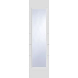 Mendes White Basic Primed Corsica 1 Light Clear Glazed Internal Door