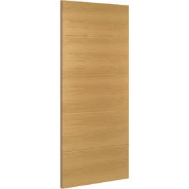 Deanta Augusta Modern 5 Panel Pre-Finished Oak FD30 Fire Door alternative