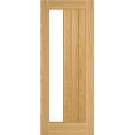 Deanta Ely Pre-Finished Oak 1 Side Light Glazed FD30 Fire Door