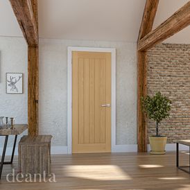 Deanta Ely Unfinished Oak Internal Door alternative