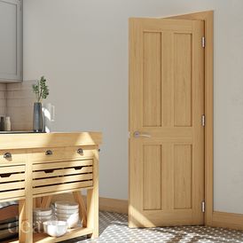 Deanta Eton Unfinished Oak FD30 Fire Door alternative