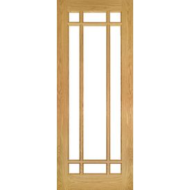 Deanta Kerry Classic Unfinished Oak Fully Glazed Internal Door