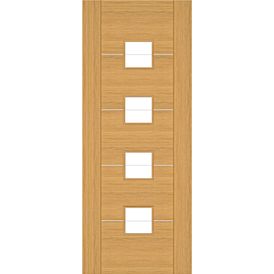 Deanta Valencia Prefinished Oak Door Glazed FSC