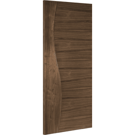 Deanta Cadiz Wave Panel Pre-Finished Black Walnut FD30 Fire Door alternative