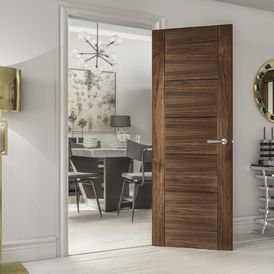 Deanta Seville 9 Panel Pre-Finished Walnut FD30 Fire Door