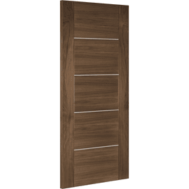Deanta Valencia 5 Panel Inlaid Pre-Finished Walnut FD30 Fire Door