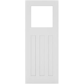 Deanta Cambridge White Primed Glazed Internal Door