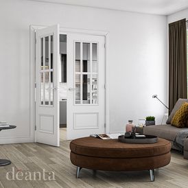 Deanta Canterbury White Primed Clear Glazed Internal Door alternative