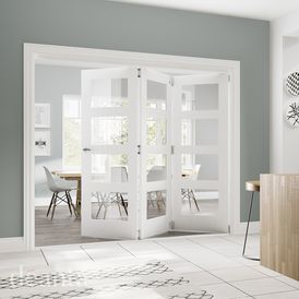 Deanta Coventry White Primed Clear Glazed Internal Door alternative