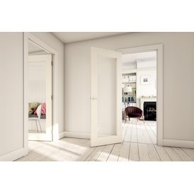 Deanta Denver White Primed Clear Glazed Internal Door alternative