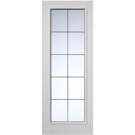 JB Kind 1 Light Decima White Primed Glazed Internal Door