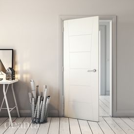 Deanta Pamplona White Primed FD30 Fire Door alternative