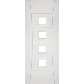 Deanta Pamplona White Primed Glazed Internal Door