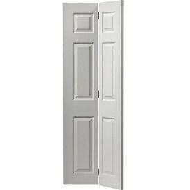 JB Kind Colonist Grained White Primed Bi-fold Door