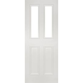 Deanta Rochester Classic Panel White Primed 2 Light Glazed Internal Door alternative