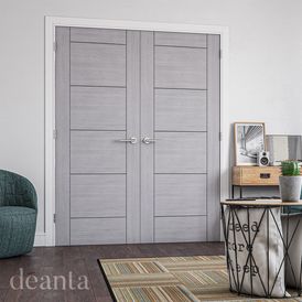 Deanta Montreal Light Grey Ash FD30 Fire Door alternative