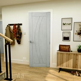 Deanta Ravello Light Grey Ash FD30 Fire Door alternative