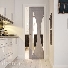 Deanta Sorrento Light Grey Ash Glazed Internal Door alternative