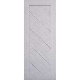 Deanta Torino Diagonal Panel Pre-Finished Light Grey Ash Internal Door alternative