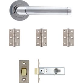 Deanta Augustus Matt Polished Chrome Latch Door Handle Kit alternative