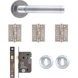 Deanta Augustus Matt Polished Chrome Mortice Door Handle Kit alternative