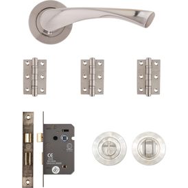 Deanta Fortuna Satin Finish Bathroom Door Handle Pack alternative