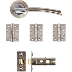 Deanta Hera Satin Nickel Chrome Latch Door Handle Pack alternative