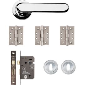 Deanta Parga Polished Chrome Mortice Door Handle Kit alternative