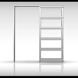 Deanta Single Pocket Door Kit (White Frame) alternative