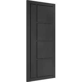 Deanta Brixton Modern 5 Panel Pre-Finished Black Internal Door alternative