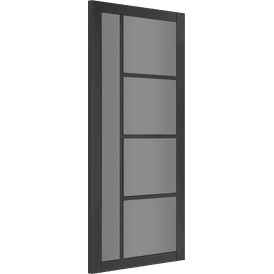 Deanta Brixton Black Pre-Finished Tinted Glazed Internal Door alternative