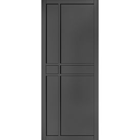 Deanta Dalston Modern 6 Panel Pre-Finished Black Internal Door
