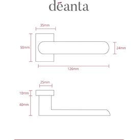 Deanta Juno Matt Black Urban Door Handle on Rectangle Rose alternative