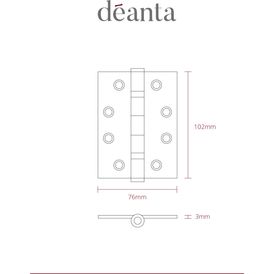 Deanta Black Steel Grade 13 Fire Rated Hinge (Pack of 2) alternative