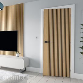 Deanta Malmo Pre-Finished Oak FD30 Fire Door alternative
