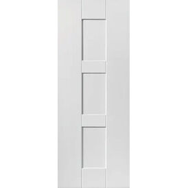 JB Kind 3 Panel Geo White Primed Shaker Internal Door