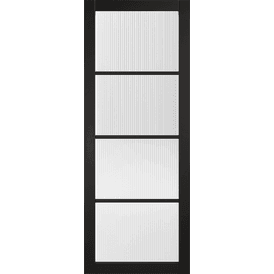 LPD Soho Pre-Finished Black Reeded Glazed Internal Door
