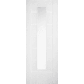 LPD Linear 7P Pre-finished White Laminate Glazed Door