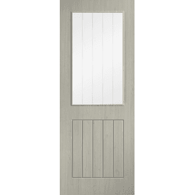 LPD Cottage Pre-finished Light Grey Laminate Glazed Door