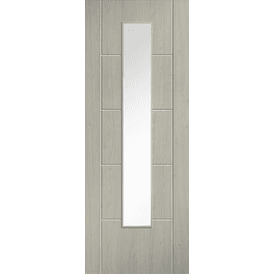 LPD Ladder Pre-finished Light Grey Laminate Glazed Door